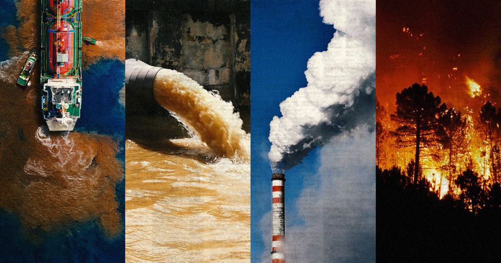 Picture of polluting industries destroying the planet