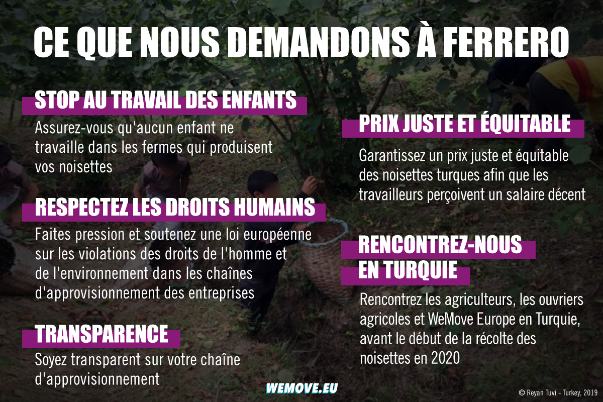 WeMove Europe : ce que nous demandons à Ferrero