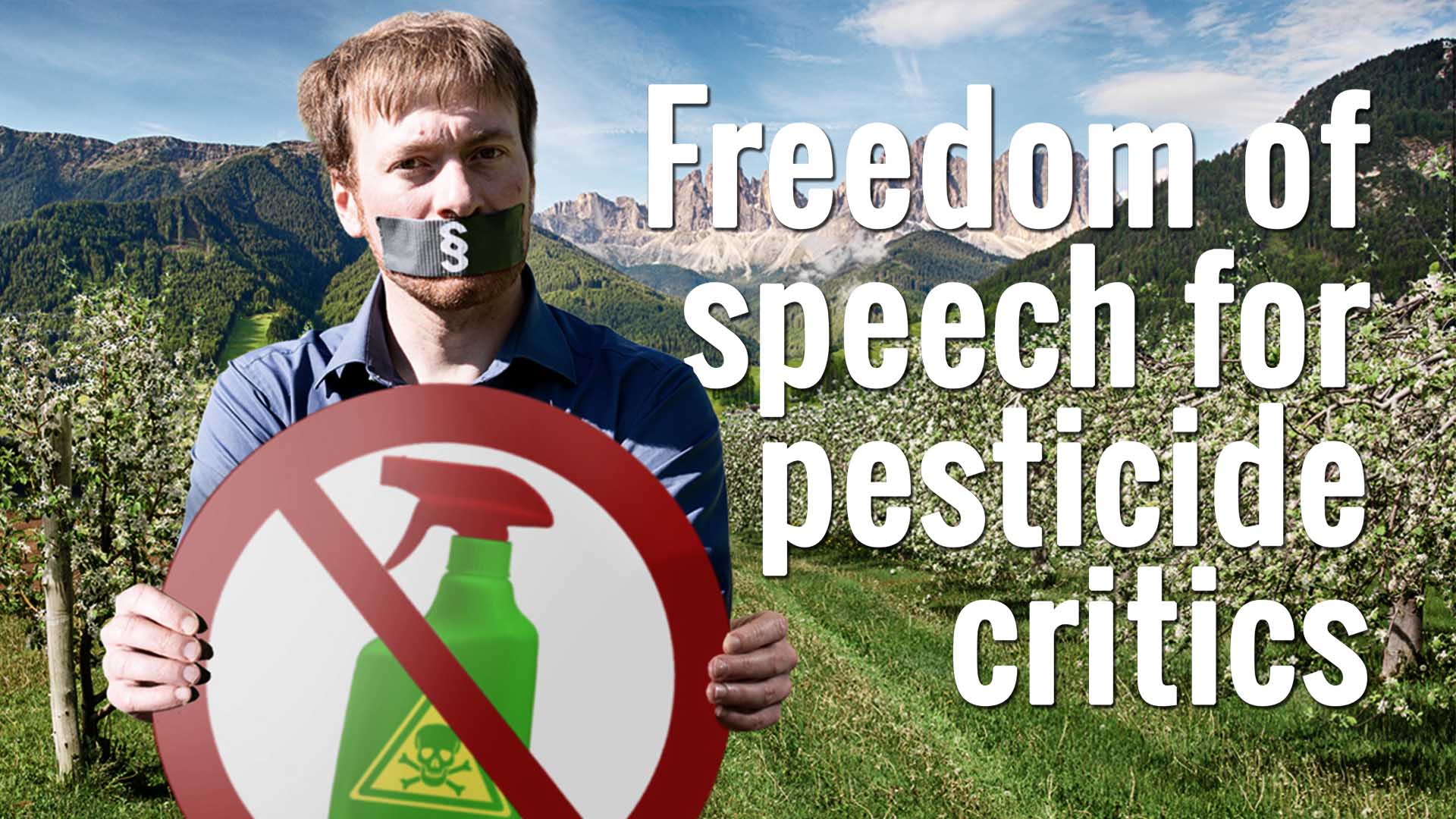 Collage; Meinungsfreihet für Pestizidkritiker