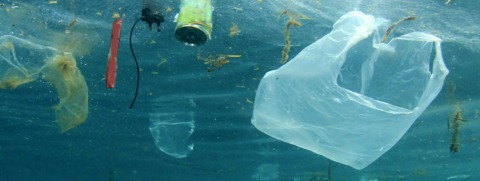 sacs plastiques et autres déchets dans la mer