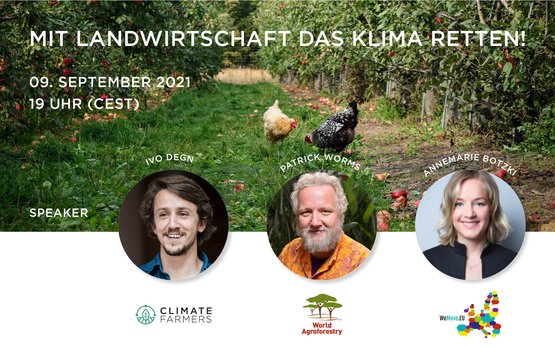 Einladung zum Webinar "Mit Landwirtschaft das Klima retten!" am 9. September, 19 Uhr